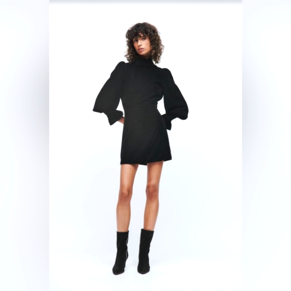 Zara Velvet Black Mini Dress, size XL